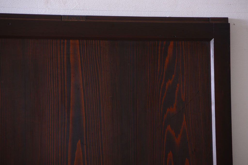 古民具・骨董　古い木の美しいアンティーク板戸3枚セット(2)