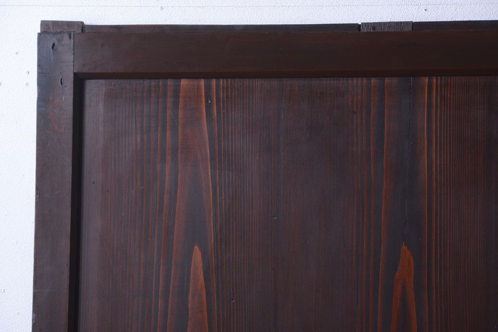 古民具・骨董　古い木の美しいアンティーク板戸3枚セット(2)