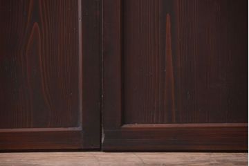 古民具・骨董　古い木の美しいアンティーク板戸3枚セット(2)