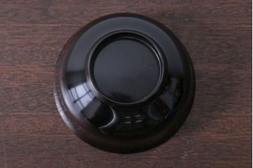 アンティーク　大正〜昭和初期!金魚の図　木製蒔絵盃洗