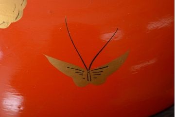 アンティーク　大正〜昭和初期!古い蒔絵の木製椀8客(漆器)