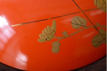 アンティーク　大正〜昭和初期!古い蒔絵の木製椀8客(漆器)