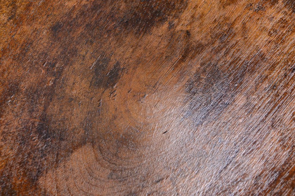 アンティーク家具　アンティーク　古い木のおしゃれでシャビーな丸スツール(1)