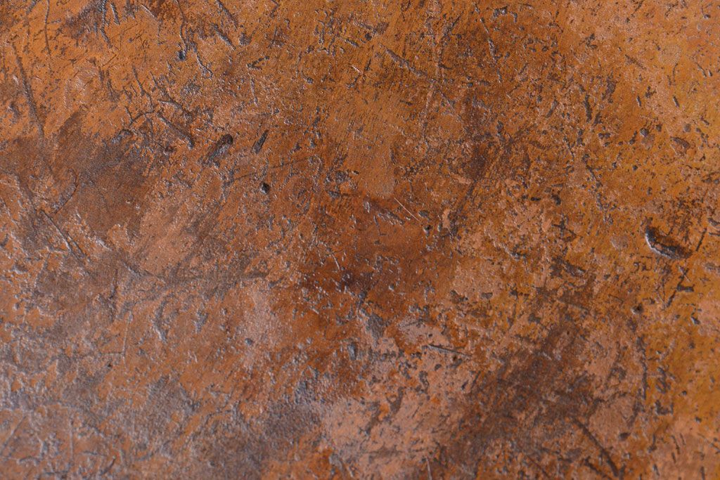 アンティーク家具　アンティーク　古い木のおしゃれでシャビーな丸スツール(2)