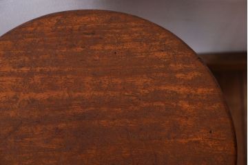 アンティーク家具　アンティーク　古い木のおしゃれでシャビーな丸スツール(3)