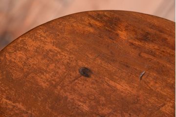 アンティーク家具　アンティーク　古い木のおしゃれでシャビーな丸スツール(3)