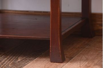 アンティーク雑貨　古民具・骨董　総欅材!アンティークサイドテーブル(飾り台)