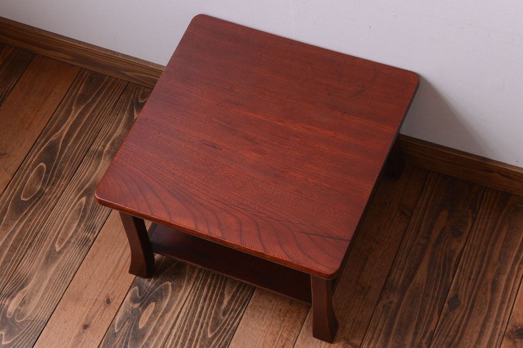 アンティーク雑貨　古民具・骨董　総欅材!アンティークサイドテーブル(飾り台)