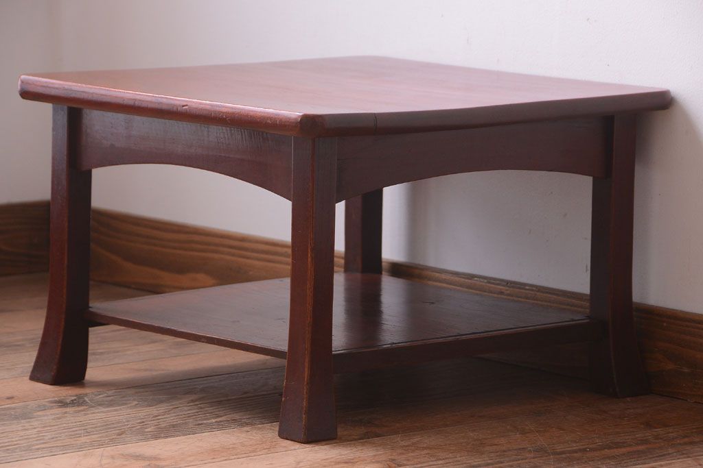 アンティーク雑貨　古民具・骨董　総欅材!アンティークサイドテーブル(飾り台)