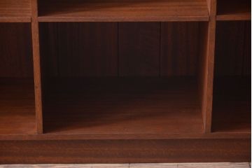 レトロ家具　昭和レトロ　大きな横型アンティークマス目棚(収納棚、飾り棚)