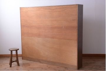 レトロ家具　昭和レトロ　大きなパタパタ収納棚(マス目棚・ロッカー)