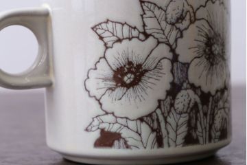 アンティーク雑貨　イギリスビンテージ　HORNSEA(ホーンジー)　Cornrose(コーンローズ)シリーズ　マグカップ3つセット