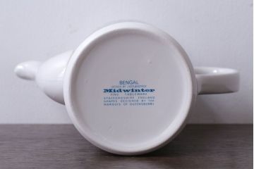 イギリスビンテージ　MIDWINTER(ミッドウィンター)　Bengal(ベンガル)シリーズ　ティーポット、砂糖入れ、ミルク入れのセット
