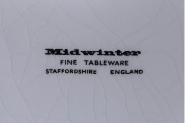 イギリスビンテージ　MIDWINTER(ミッドウィンター)　Bengal(ベンガル)シリーズ　ティーポット、砂糖入れ、ミルク入れのセット