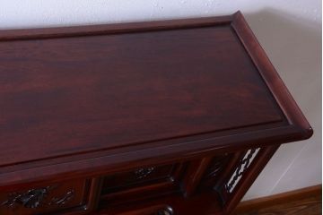 中古　唐木材　豪華な飾り棚