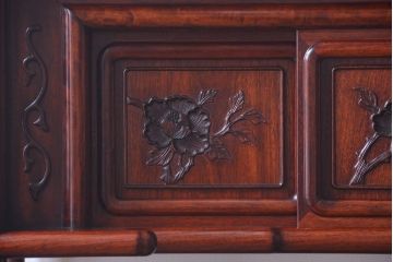 中古　唐木材　豪華な飾り棚