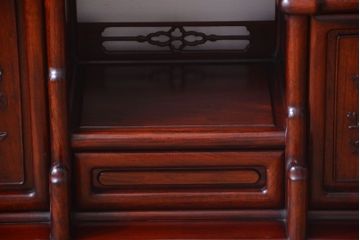 中古　唐木材　豪華な飾り棚