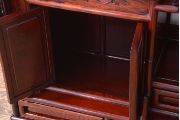 中古　唐木材　豪華な飾り棚