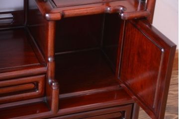 中古　唐木材　豪華な飾り棚