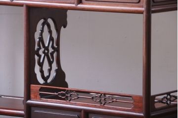 中古　唐木材　豪華な飾り棚