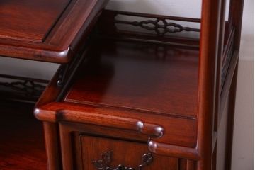 中古　唐木材　豪華な飾り棚