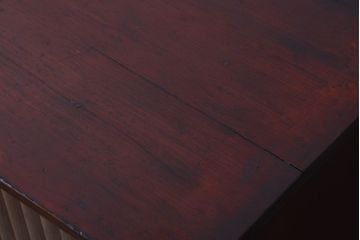 アンティーク家具　和製アンティーク　銀モールガラス入り!古い木製の引き戸収納棚(下駄箱)