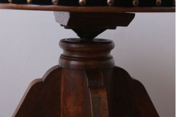 レトロ家具　和製アンティーク　古い木製のレトロな回転スツール