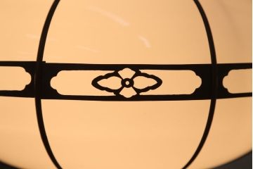 和製アンティーク　飾り房付き　銅巻　モダンな電笠