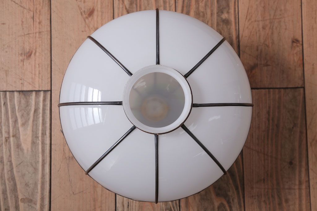 和製アンティーク　飾り房付き　銅巻　モダンな電笠