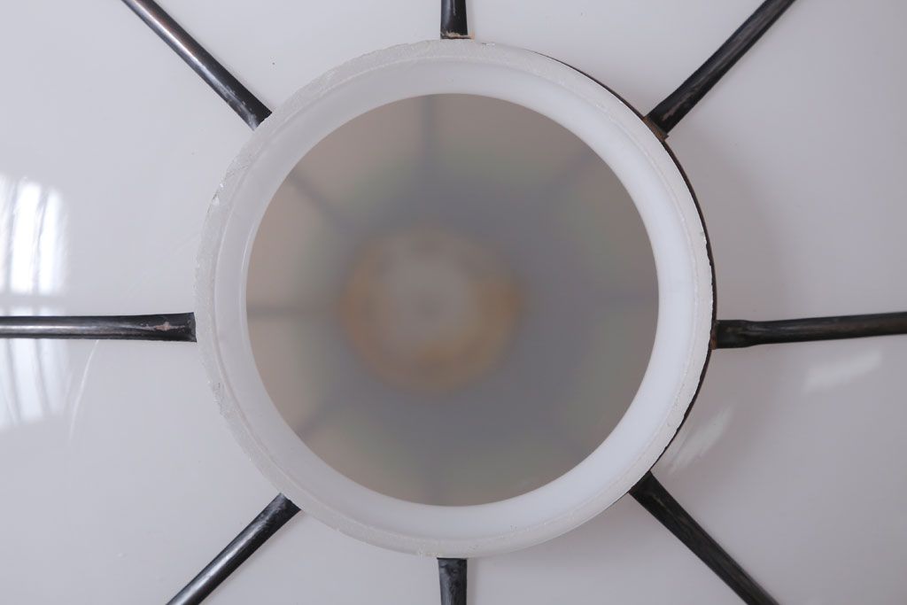 和製アンティーク　飾り房付き　銅巻　モダンな電笠