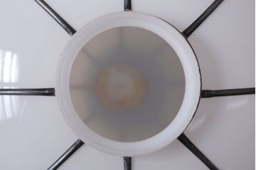 和製アンティーク　飾り房付き　銅巻　モダンな電笠