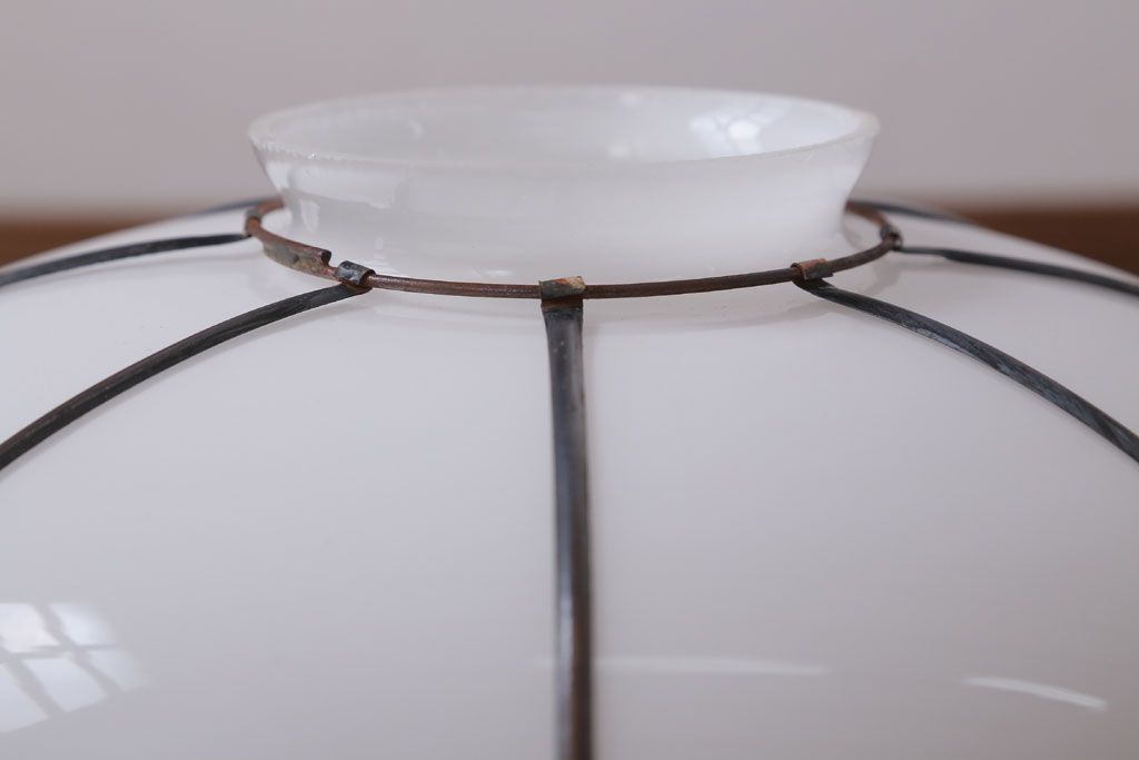 和製アンティーク　飾り房付き　銅巻　モダンな電笠