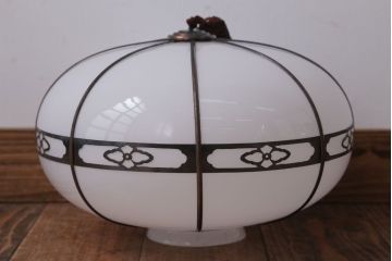 和製アンティーク　飾り房付き　銅巻　モダンな電笠