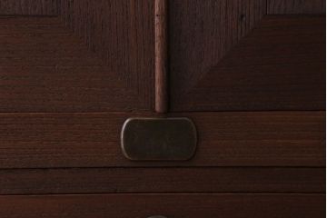 アンティーク家具　和製アンティーク　衣装盆付き!銅金具が上品な古い桐材製観音箪笥(桐箪笥、桐たんす)