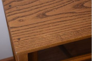 レトロ家具　昭和レトロ　古い木製のアンティーク脚付き収納棚