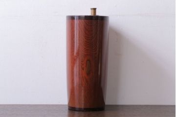 アンティーク雑貨　古民具・骨董　江戸〜明治期　木製水筒(漆器・銅金具)