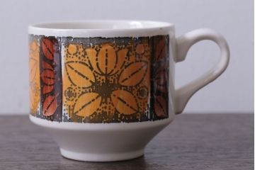 イギリスビンテージ　BROADHURST(ブロードハースト)　TASHKENT(タシュケント)シリーズ　カップ&ソーサー4客