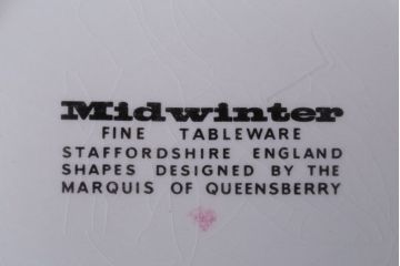 イギリスビンテージ　MIDWINTER(ミッドウィンター)　Queensberry(クイーンズベリー)シリーズ　ポット・シュガークリーマー3点セット(R-018873)