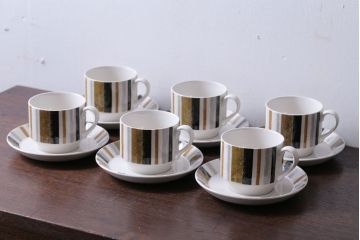 イギリスビンテージ　MIDWINTER(ミッドウィンター)　Queensberry(クイーンズベリー)シリーズ　カップ&ソーサー6客
