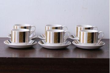 イギリスビンテージ　MIDWINTER(ミッドウィンター)　Queensberry(クイーンズベリー)シリーズ　カップ&ソーサー6客