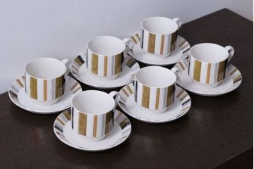 イギリスビンテージ　MIDWINTER(ミッドウィンター)　Queensberry(クイーンズベリー)シリーズ　カップ&ソーサー6客