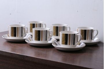 イギリスビンテージ　MIDWINTER(ミッドウィンター)　Queensberry(クイーンズベリー)シリーズ　カップ&ソーサー6客