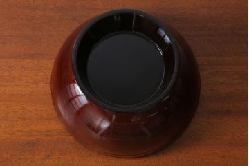 古民具・骨董　明治　総欅漆塗り行器(家紋・漆器・太平)(1)