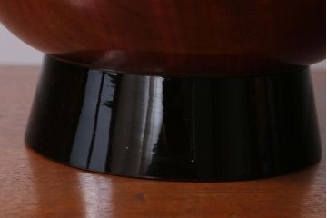 古民具・骨董　明治　総欅漆塗り行器(家紋・漆器・太平)(2)