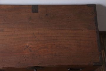 アンティーク家具　和製アンティーク　鉄脚付き!シンプルな丸金具の時代箪笥ローボード(2)