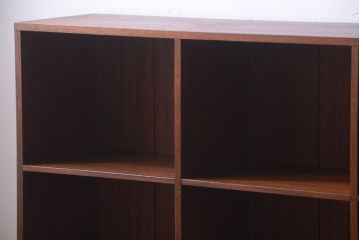 レトロ家具　昭和レトロ　大きな横型アンティークマス目棚(2)