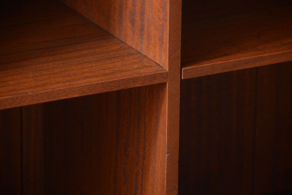 レトロ家具　昭和レトロ　大きな横型アンティークマス目棚(2)