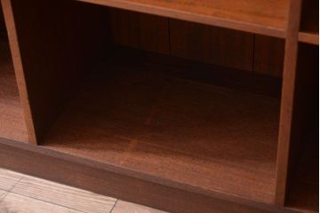 レトロ家具　昭和レトロ　大きな横型アンティークマス目棚(2)