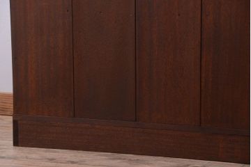 レトロ家具　昭和レトロ　大きな横型アンティークマス目棚(2)