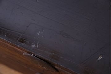 アンティーク家具　和製アンティーク　鉄脚付き!シンプルな古い木の時代箪笥ローボード(ローチェスト、引き出し、テレビボード)(1)